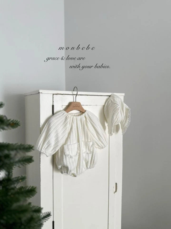 MONBEBE ULTRA SOFT SNOW ROMPER - IVORY
