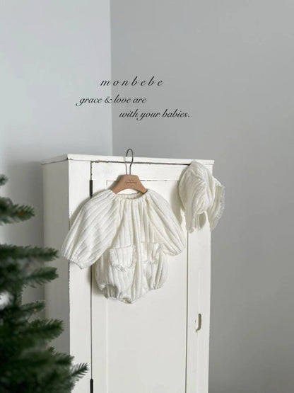 MONBEBE ULTRA SOFT SNOW ROMPER - IVORY