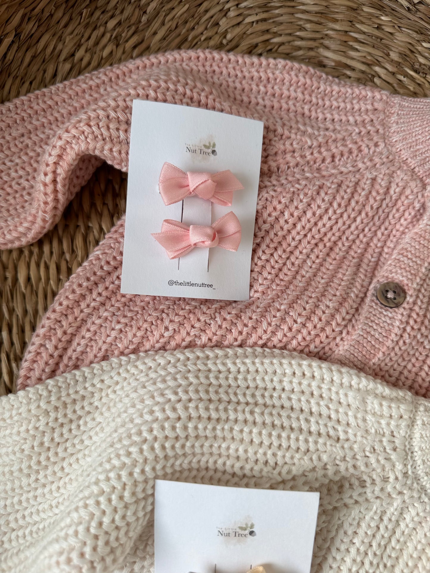 PETIT SILK RIBBON BOW SET - TWO COLOURS