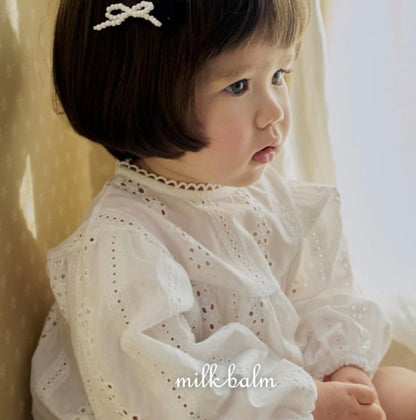 WHITE BRODERIE ANGLAIS COTTON ROMPER