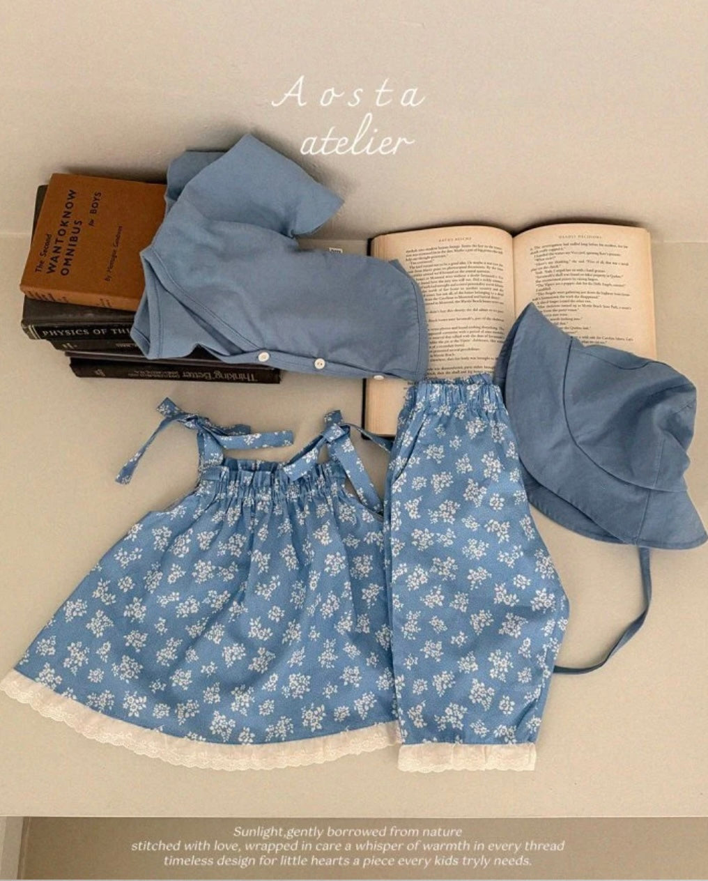 BLUE FLORAL COTTON CO-ORD