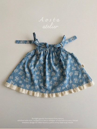 BLUE FLORAL COTTON CO-ORD