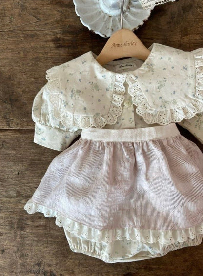 DUSKY BELL FLORAL COLLARED ROMPER