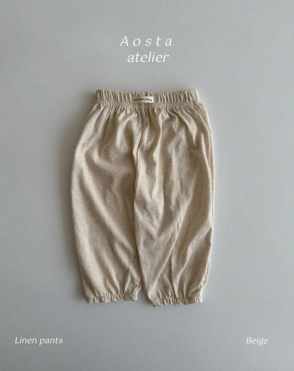 AOSTA LINEN PANTS - OATMEAL