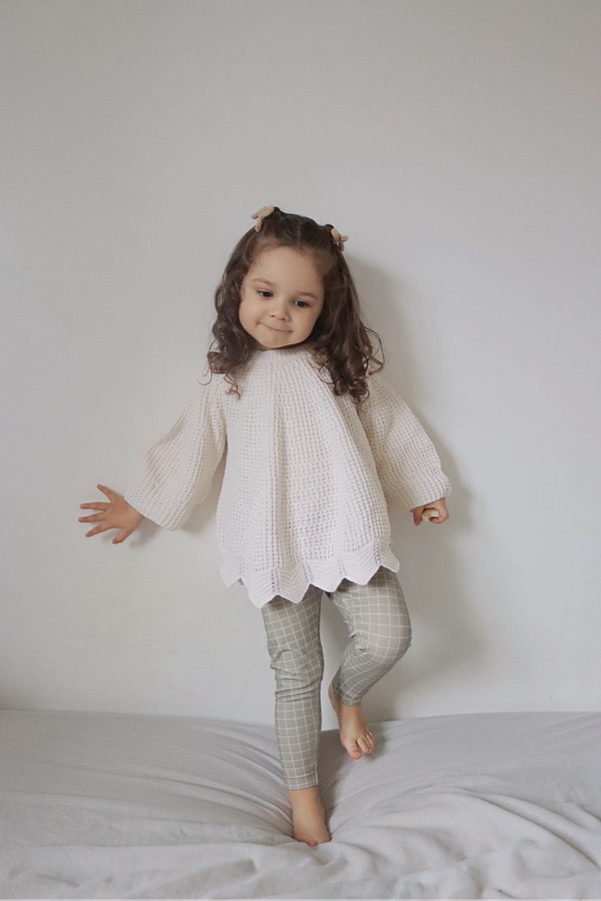 CREAM KNITTED BELL SLEEVE JUMPER