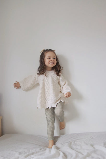 CREAM KNITTED BELL SLEEVE JUMPER