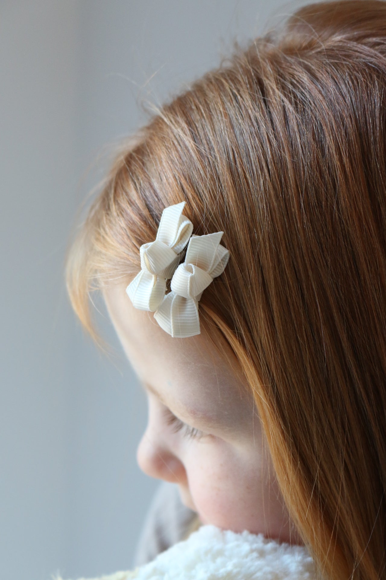 PETIT BOW SET - LATTE