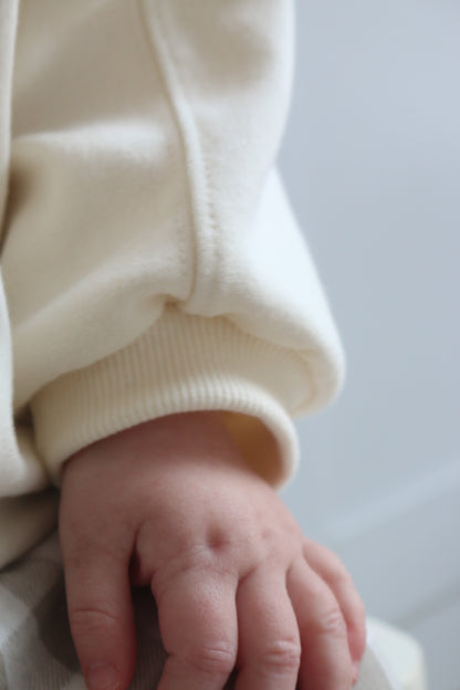 CREAM ULTRA SOFT COTTON SWEATSHIRT