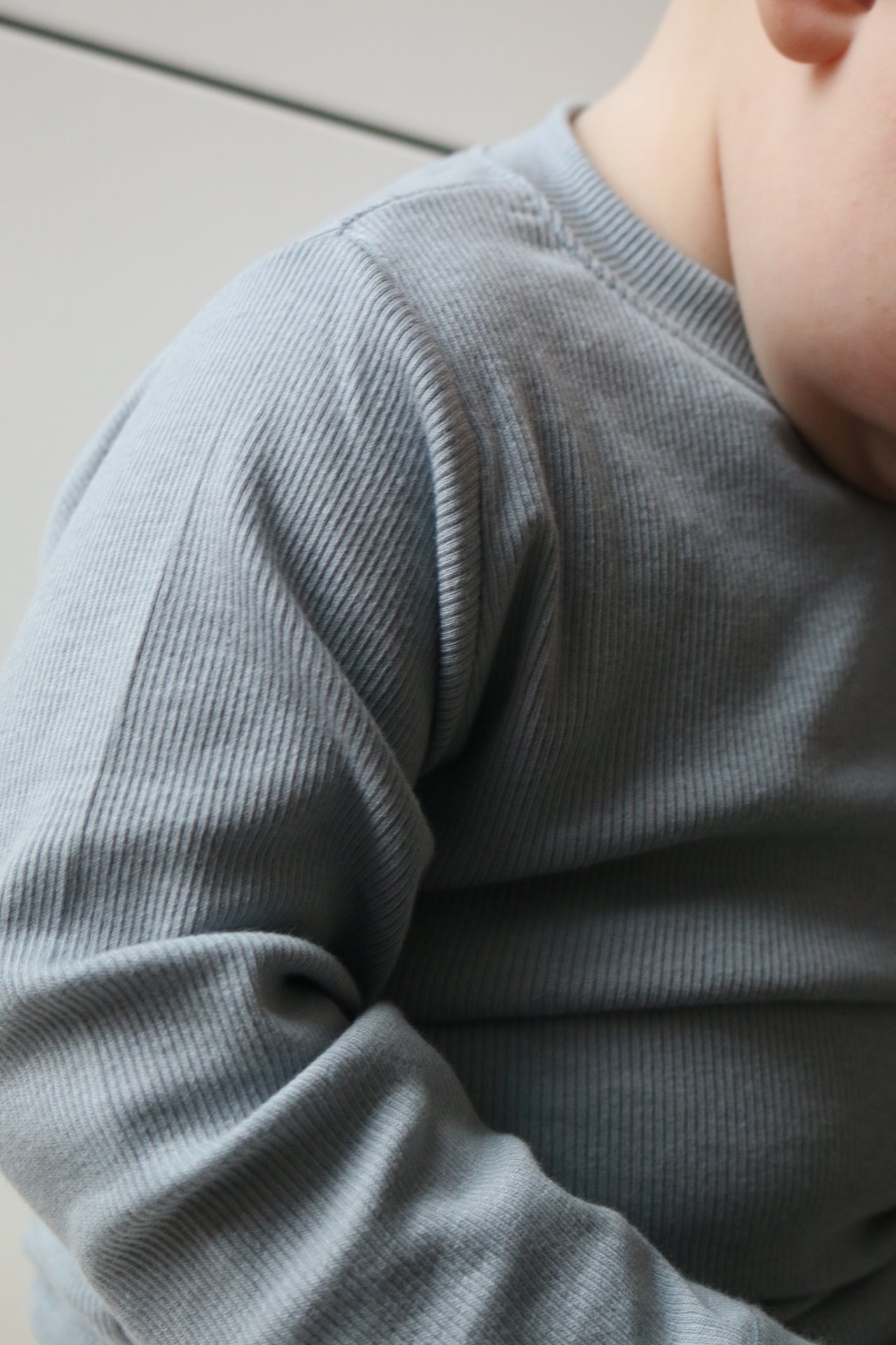 BLUE DUSK ULTRA SOFT RIBBED COTTON TOP