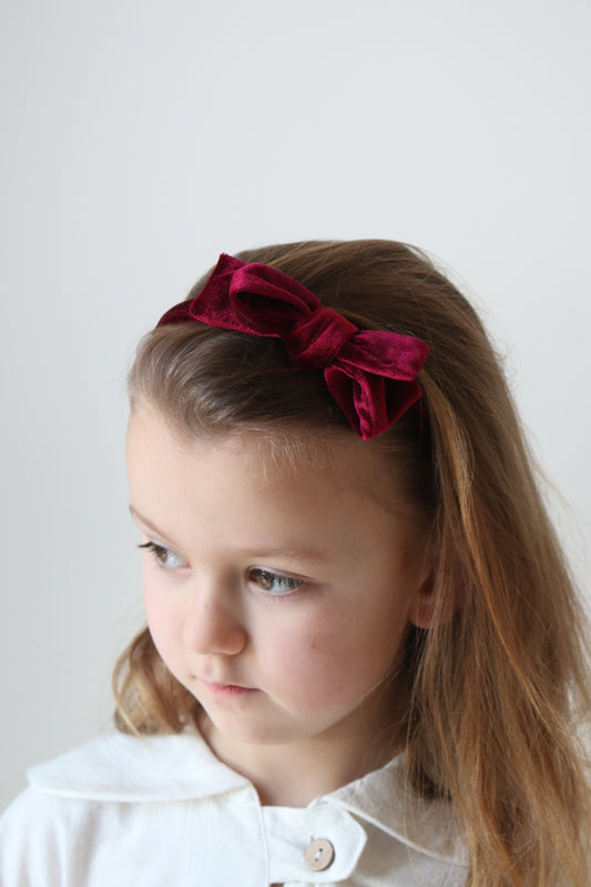 BERRY VELVET ALICE BAND