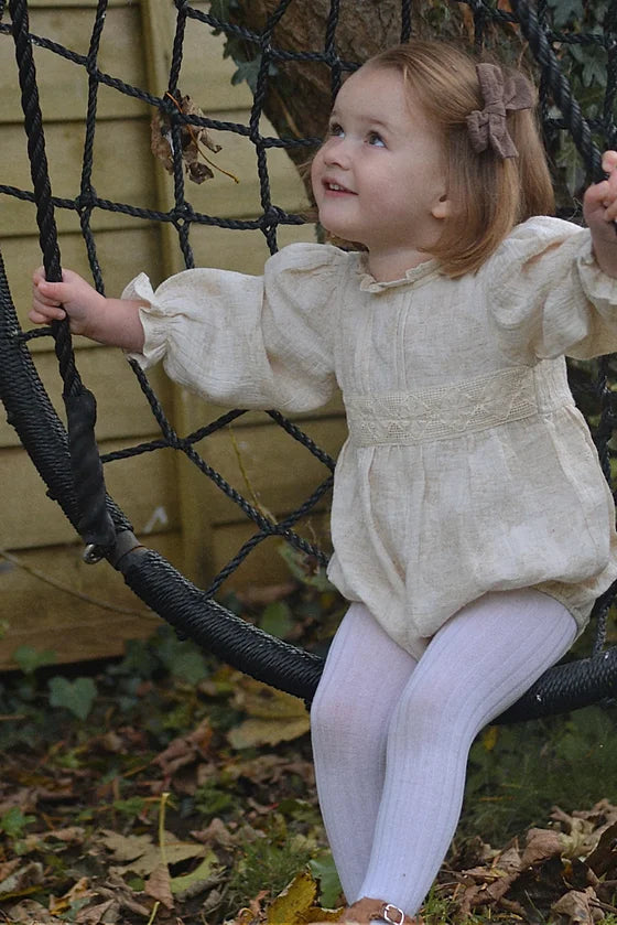 IVORY VINTAGE FLORAL COTTON ROMPER