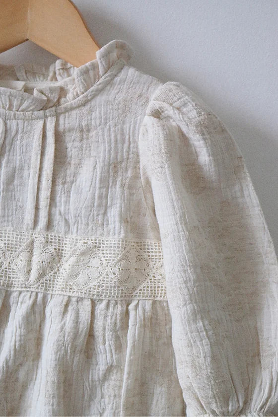 IVORY VINTAGE FLORAL COTTON ROMPER