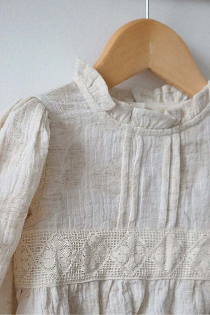 IVORY VINTAGE FLORAL COTTON ROMPER