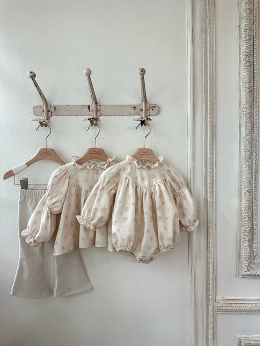 MONBEBE BRUSHED COTTON ROMPER