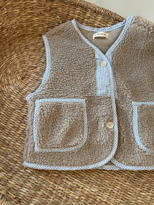 MOCHA BOUCLE POCKET GILET
