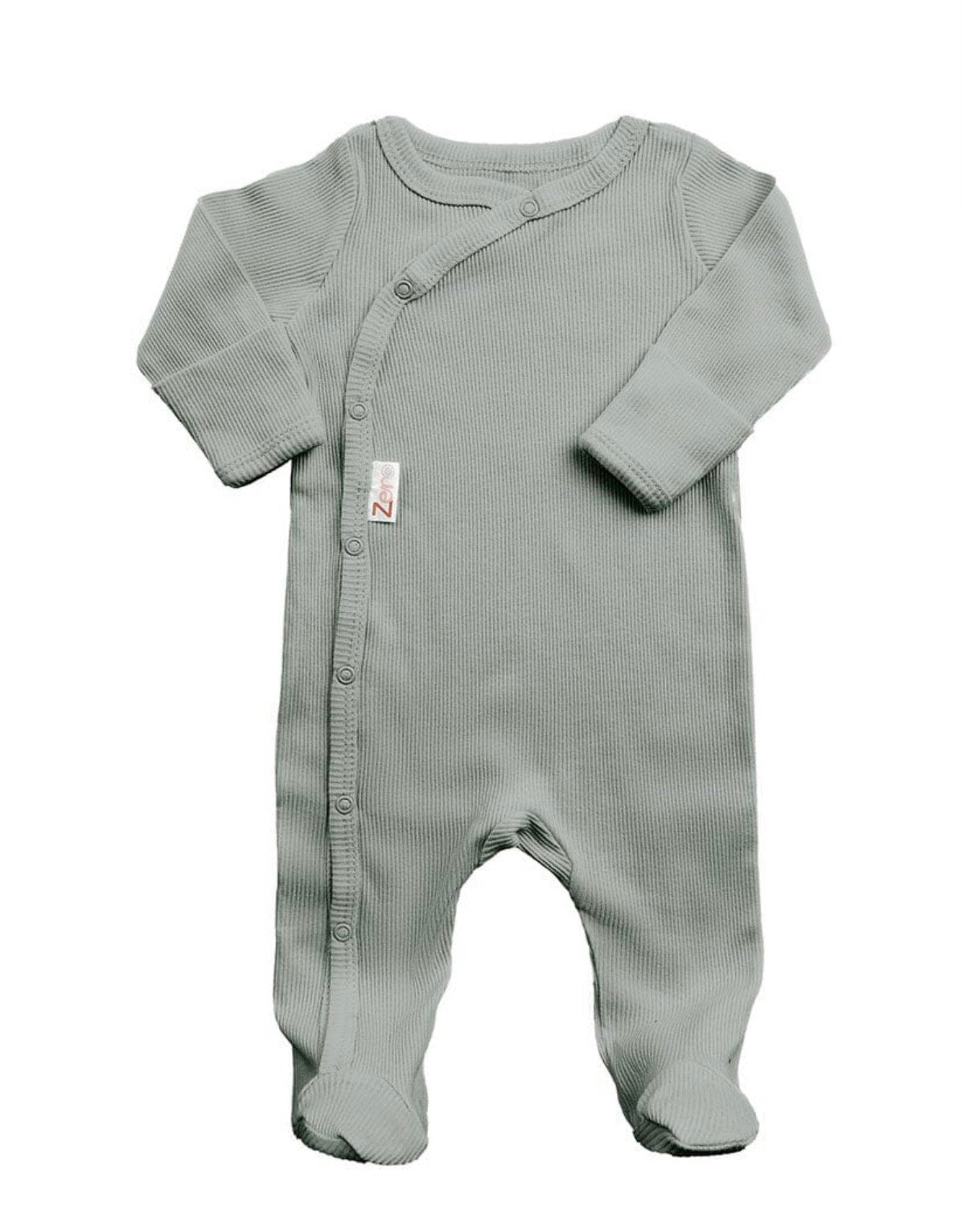 SAGE RIBBED BABYGROW OKEO-TEX