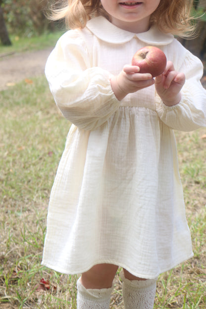 MUSLIN COTTON SMOCK DRESS | SOFT CREAM