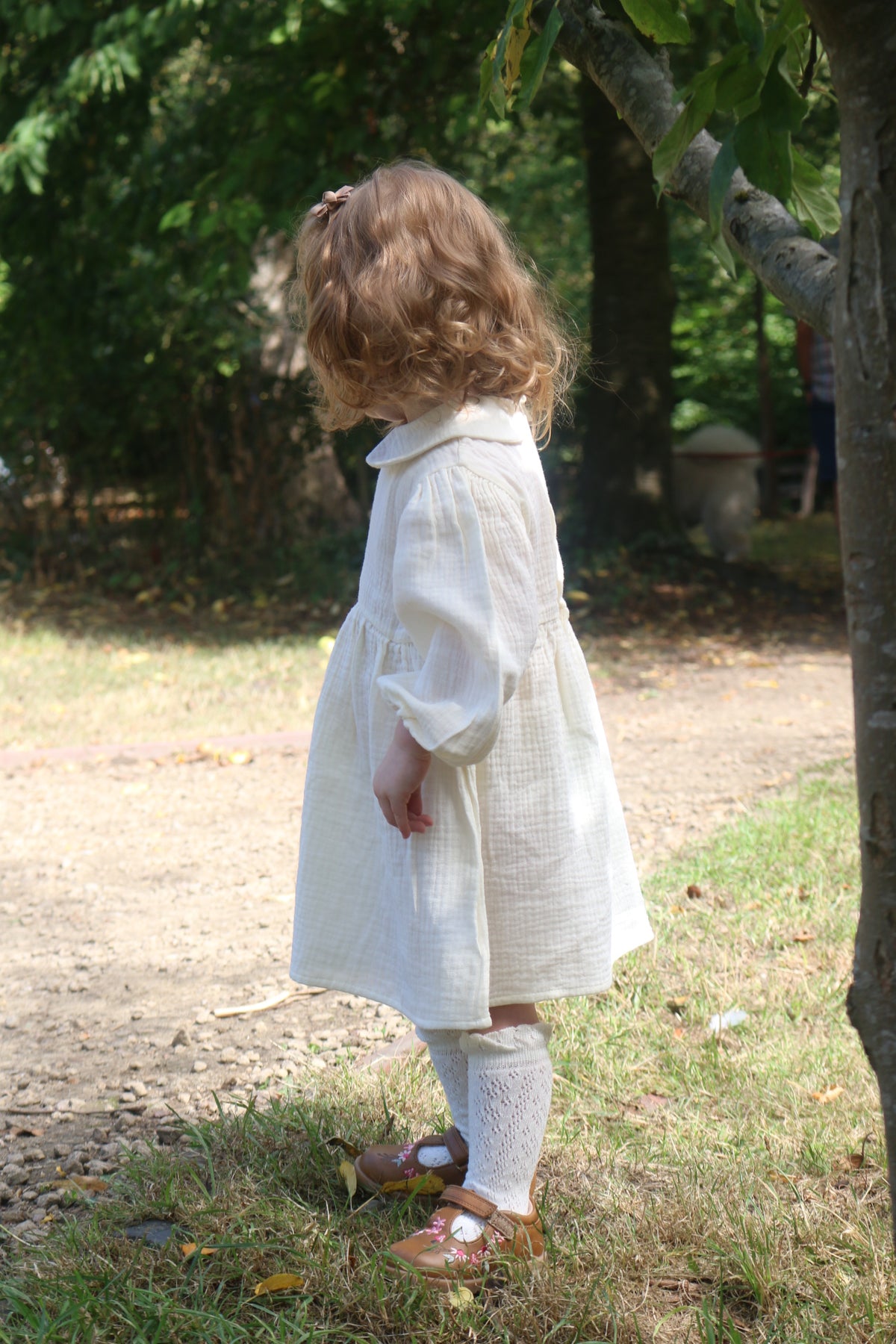 MUSLIN COTTON SMOCK DRESS | SOFT CREAM
