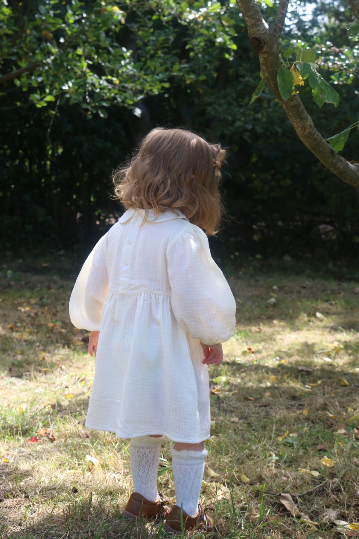MUSLIN COTTON SMOCK DRESS | SOFT CREAM