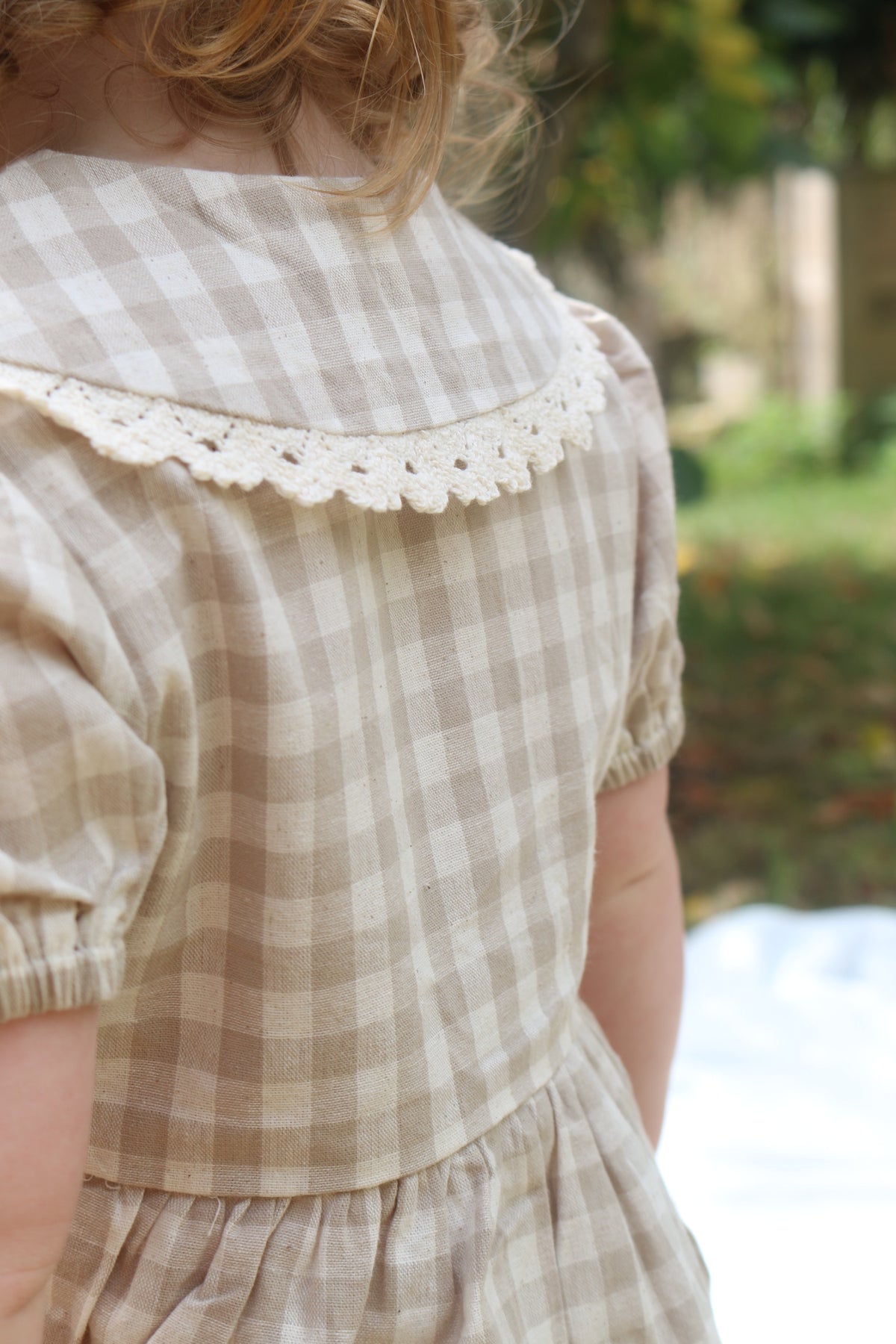 GINGHAM COTTON SMOCK DRESS | OAT & CREAM
