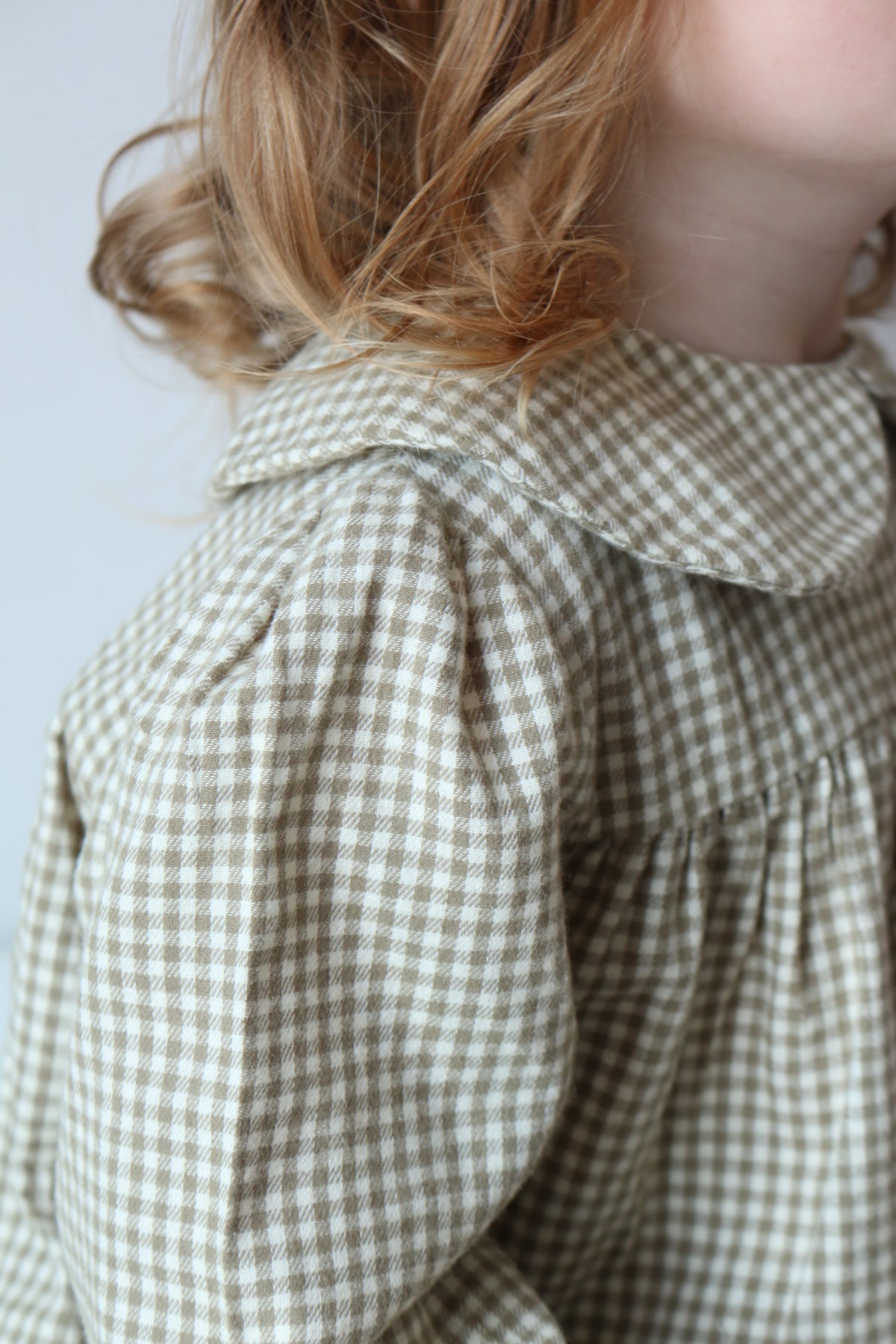 BRUSHED COTTON GINGHAM SMOCK ROMPER | OAT & FERN