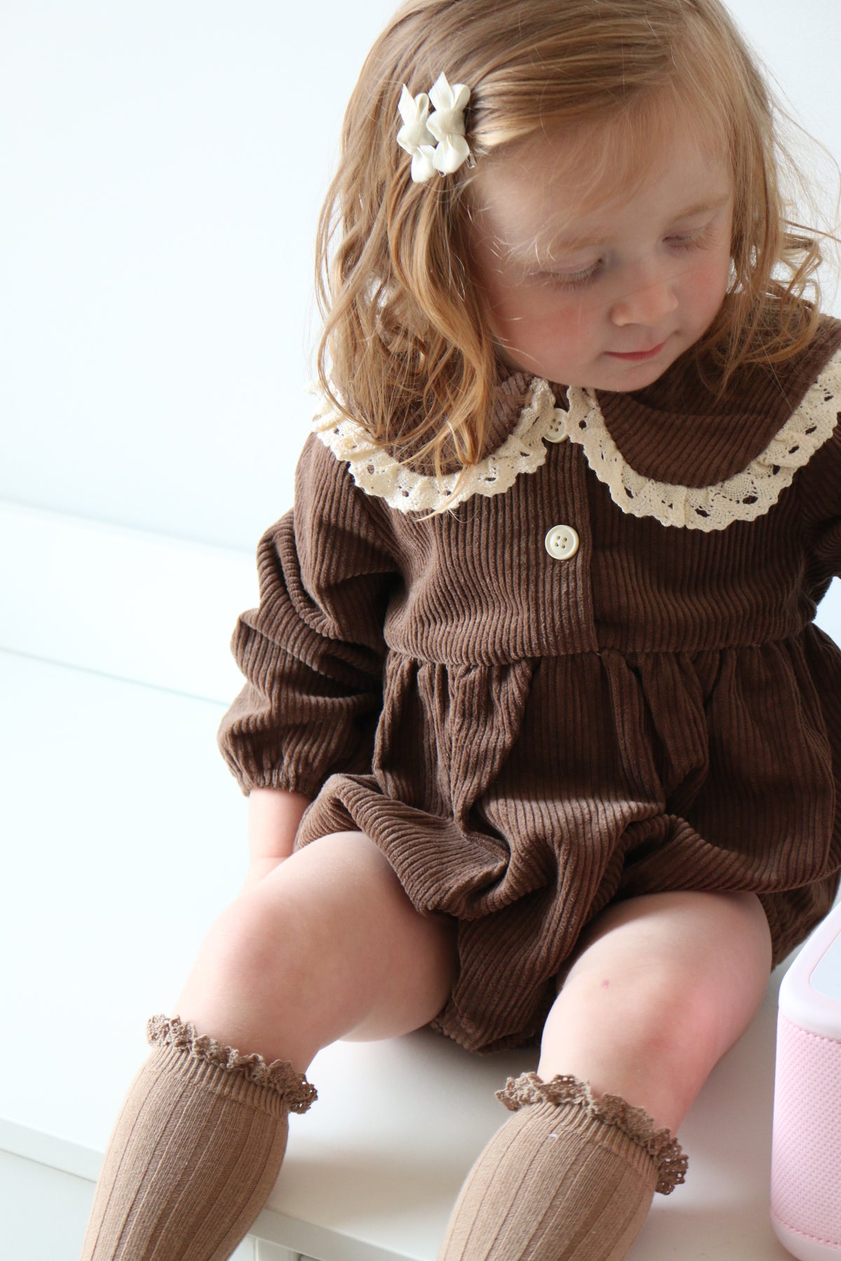CORDUROY SOFT COTTON ROMPER | MOCHA