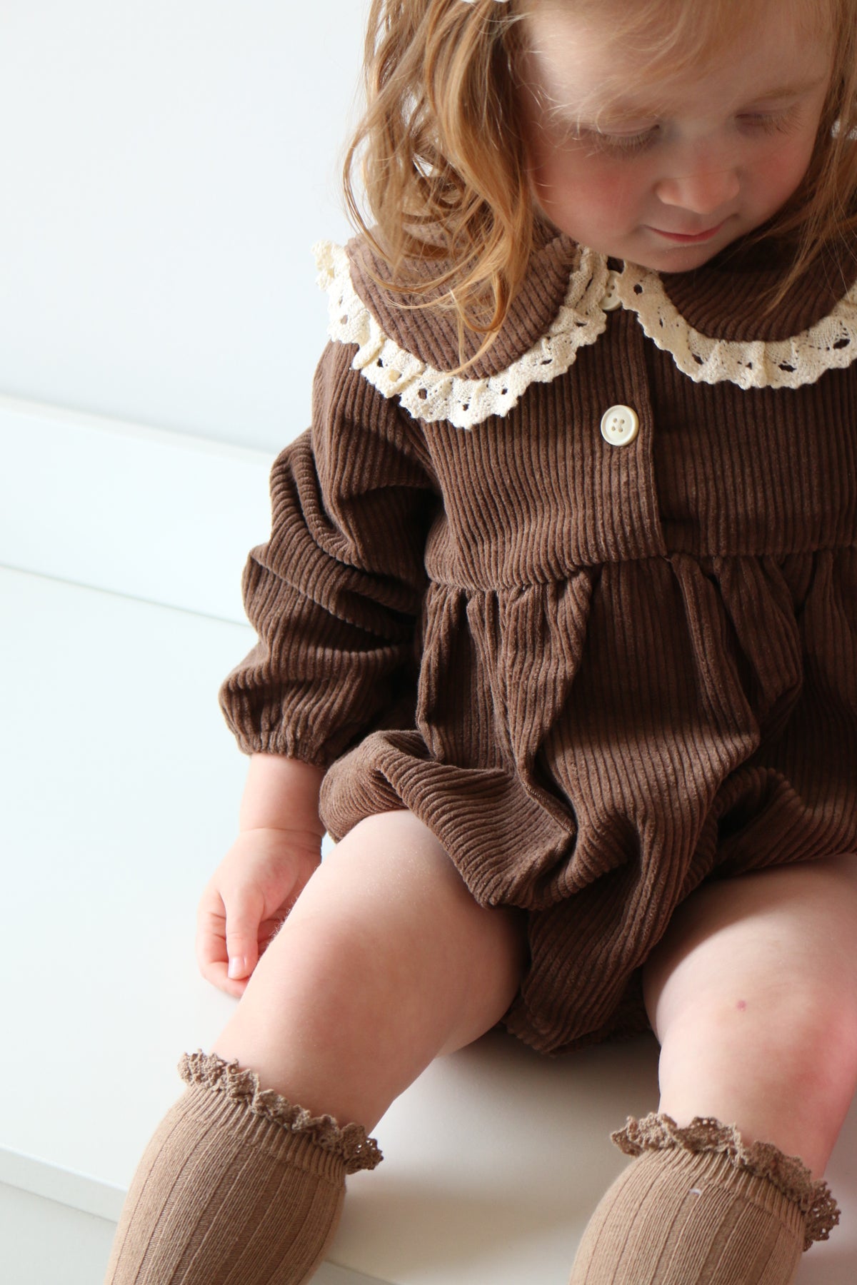 CORDUROY SOFT COTTON ROMPER | MOCHA