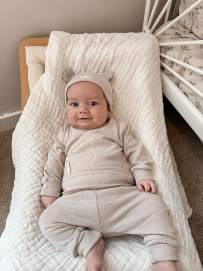 ORGANIC COTTON 3 PIECE RIBBED SET