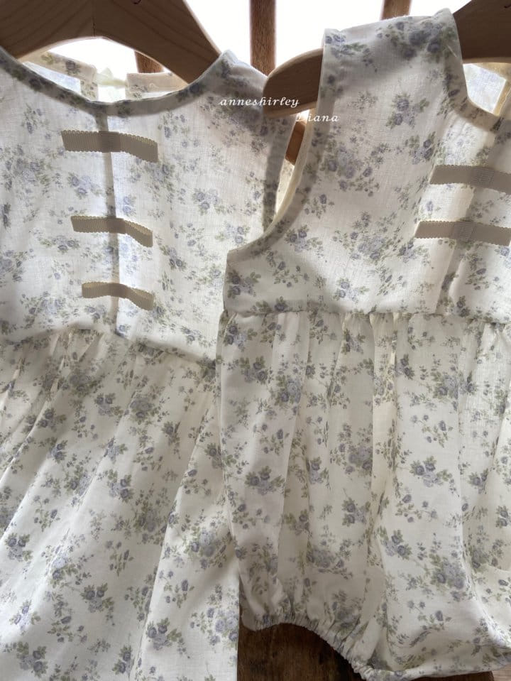 Ditsy Floral Print Cotton Bow Romper - Anne Shirley image 3