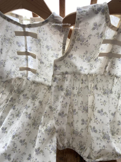 Ditsy Floral Print Cotton Bow Romper - Anne Shirley image 3
