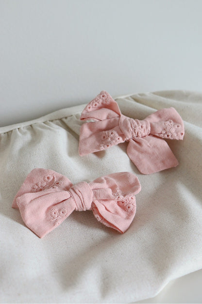 Broderie Pigtail Bow Set - 2 Colours image 7