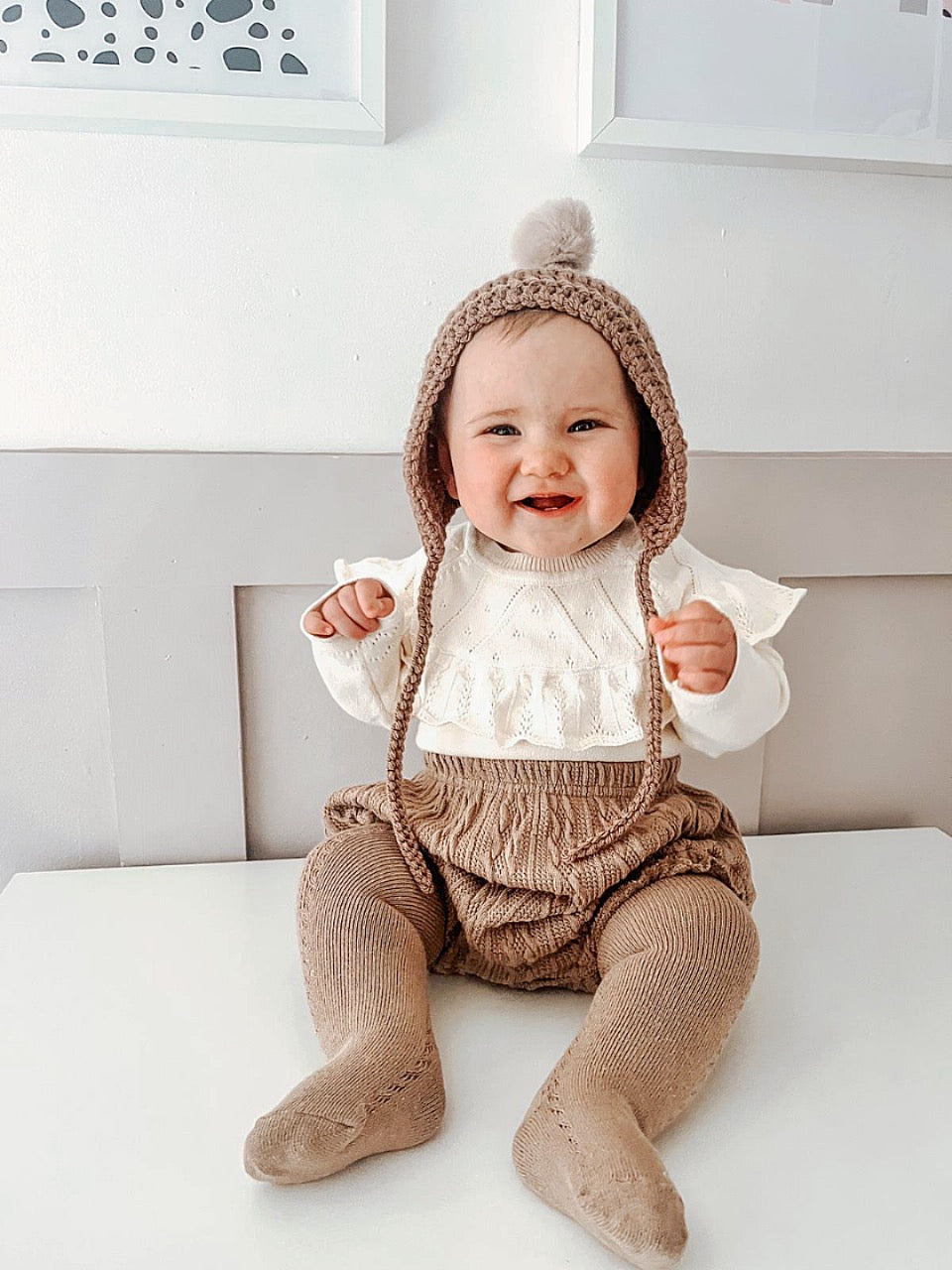 Cosy Knit Bloomers - Mocha/Latte image 0