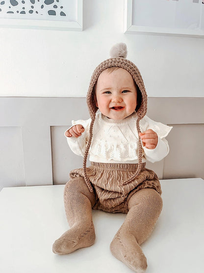 Cosy Knit Bloomers - Mocha/Latte image 0