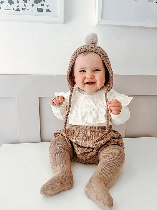 Cosy Knit Bloomers - Mocha/Latte image 0