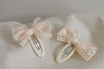 Sweetie Lace Bow Clip Set image 5