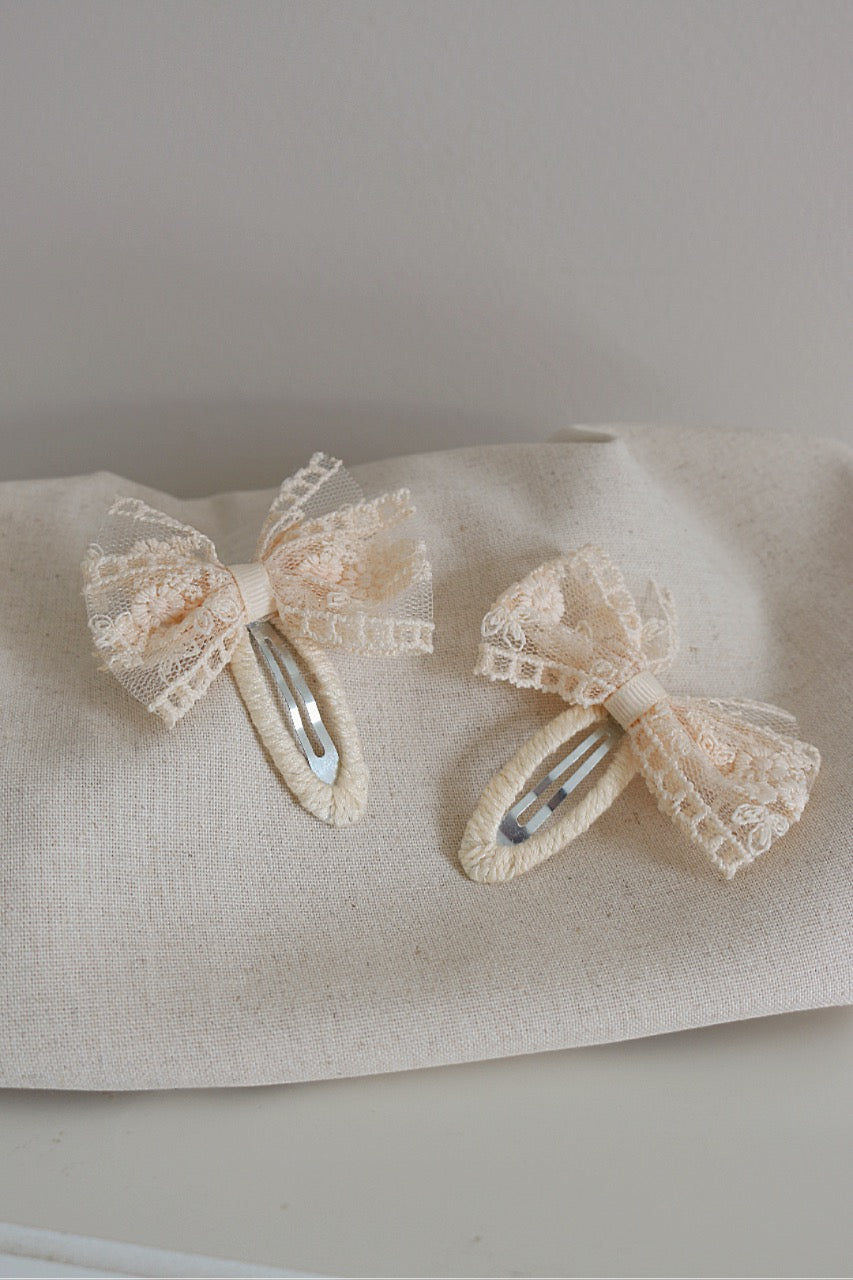 Sweetie Lace Bow Clip Set image 6