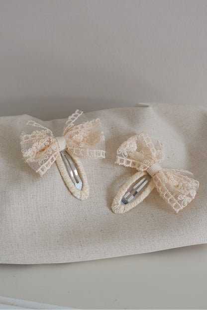 Sweetie Lace Bow Clip Set image 6