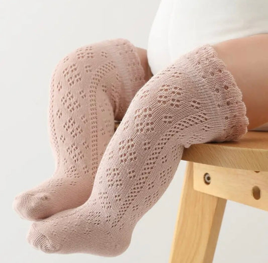 Rose Openwork Ruffle Top Socks image 0