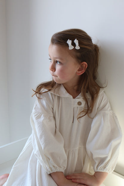WHITE COTTON  SAILOR COLLAR DRESS